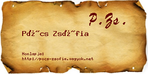 Pócs Zsófia névjegykártya