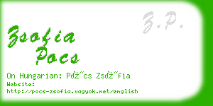 zsofia pocs business card